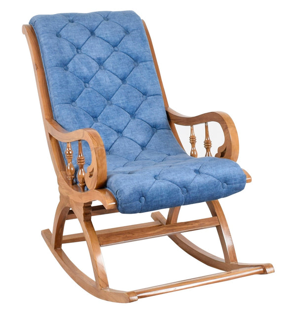 Saldanha Solid Wood Rocking Chair in Teak Colour