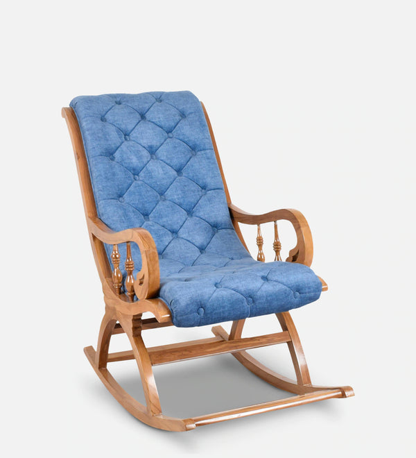 Saldanha Solid Wood Rocking Chair in Teak Colour