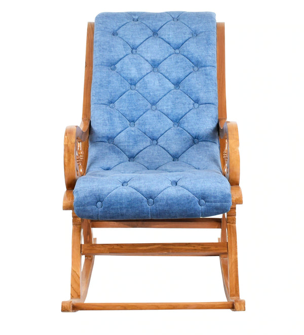 Saldanha Solid Wood Rocking Chair in Teak Colour
