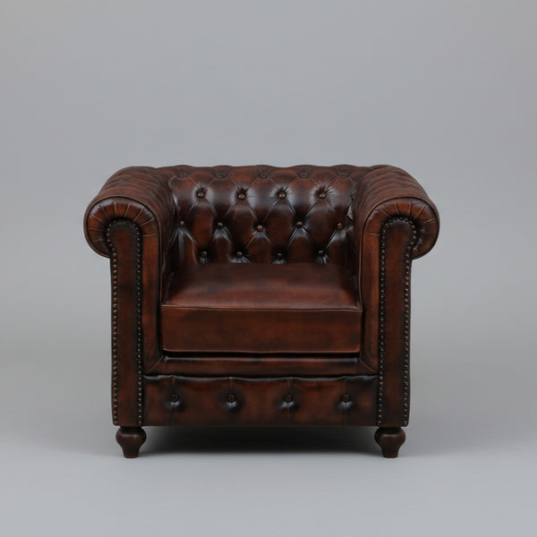 Salem Chesterfield Leather Sofa