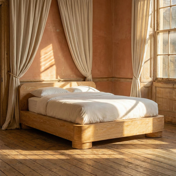 Salinas Solid Oak Wood Bed - All Sizes