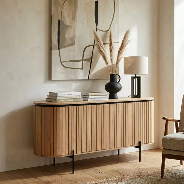 Salvador Solid Wood Sideboard With 4 Drawers 