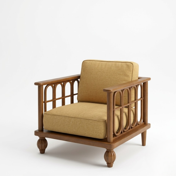 San Salvador Solid Wood Accent Chair