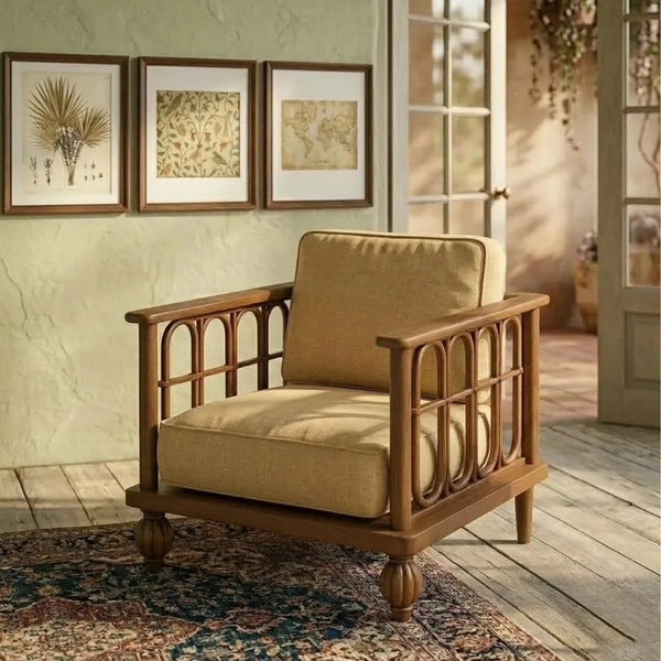 San Salvador Solid Wood Accent Chair