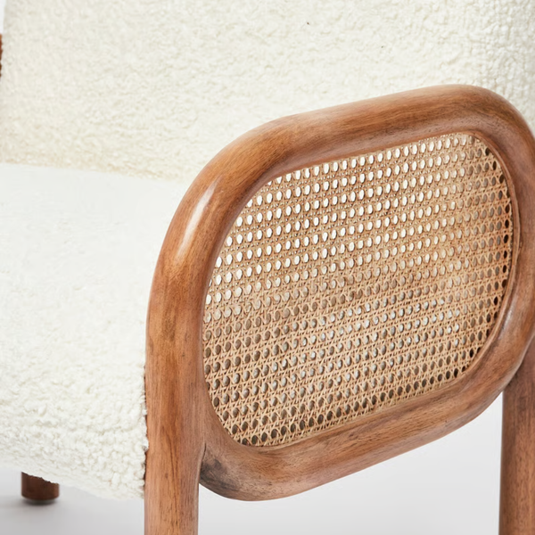 Santander Rattan Solid Wood Arm Chair