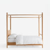 Santorini Oak Wood Poster Bed