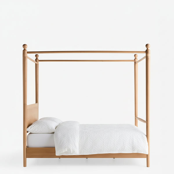 Santorini Oak Wood Poster Bed