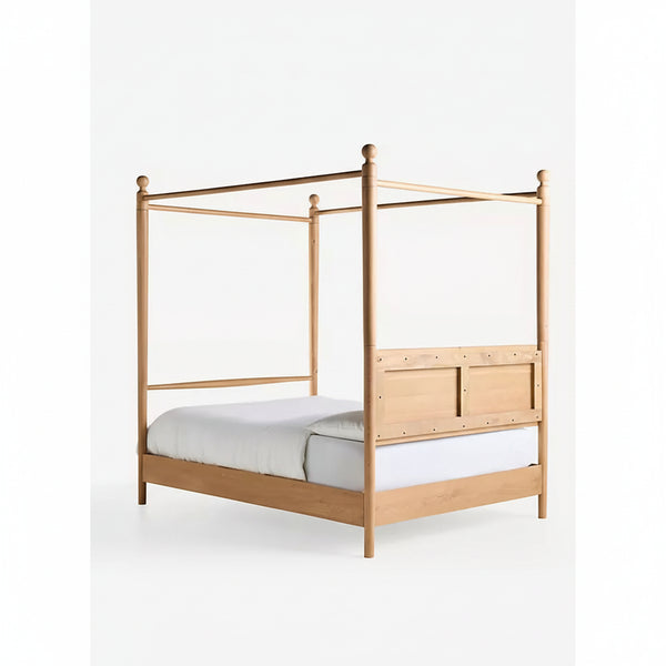 Santorini Oak Wood Poster Bed