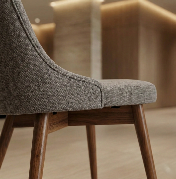 Sarina Solid Wood Round Marble Top 4 Seater Dining Table Set