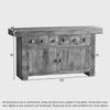 Modern Mango Wood Natural Finish Sideboard