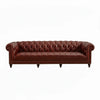 Scarlet Chesterfield 4- Seater Leather Sofa