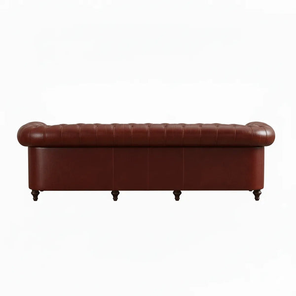 Scarlet Chesterfield 4- Seater Leather Sofa