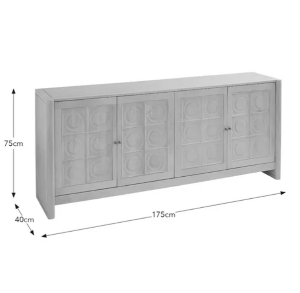 Modern Large Sideboard, Mango Wood