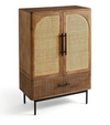 Rattan Dark Mango Wood Small Sideboard