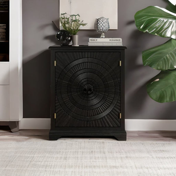 Modern Mango 2 Door Tall Sideboard, Black