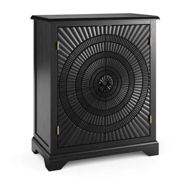 Modern Mango 2 Door Tall Sideboard, Black