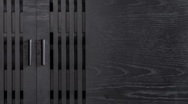 Modern Mango Wood Large Sideboard - Black