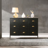 Modern Mango12 Drawer Tall Sideboard, Black