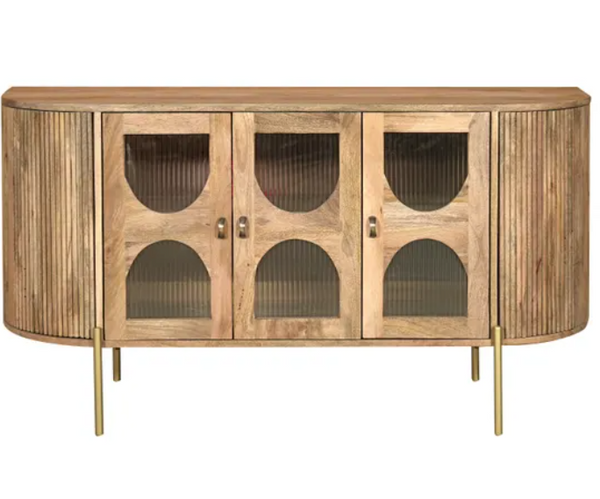 Modern Mango Wood Side Board - Medium