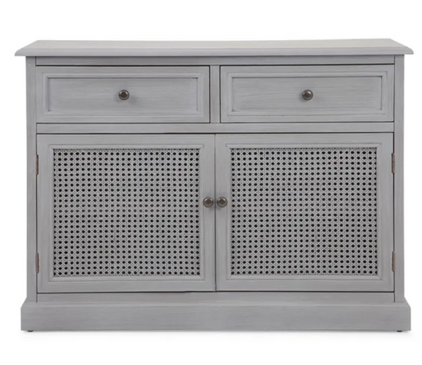 Rattan Grey Mango Wood Small Sideboard