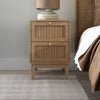 Modern Rattan Mango Wood Bedside Table