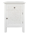 Modern Mango Wood White Washed Bedside Table