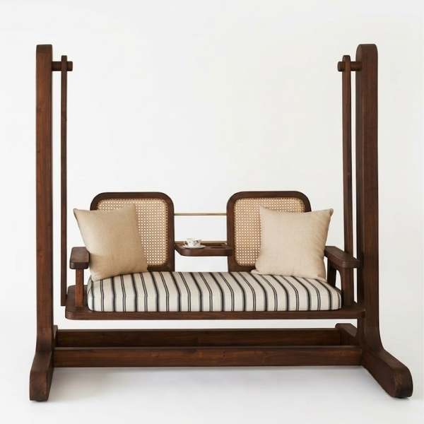 Sendai Solid Wood Rattan Swing