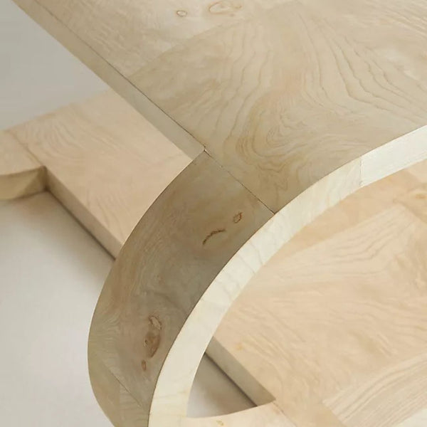 Serta Acacia Wood Curve Coffee Table