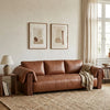 Seville Solid Wood Leather Sofa