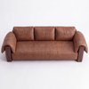 Seville Solid Wood Leather Sofa