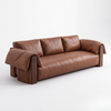 Seville Solid Wood Leather Sofa