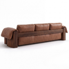 Seville Solid Wood Leather Sofa