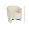 Tiny Throne Kids Sofa Chair In White Boucle Fabric