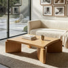 modern stylish design coffee table in honey finish Smithton Oak Wood Coffee Table
