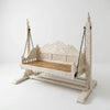 Solid Wood 2 Seater Swing Chair - White Finish