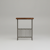 Stevenston Sheesham Wood Side Table with Black Iron Frame