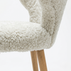 Stilfontein Solid Wood Curved Wing Chair With Fabric