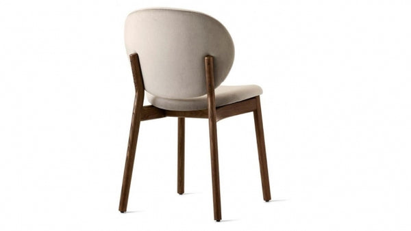 Modern Solid Wood Dining Chair With Fabric