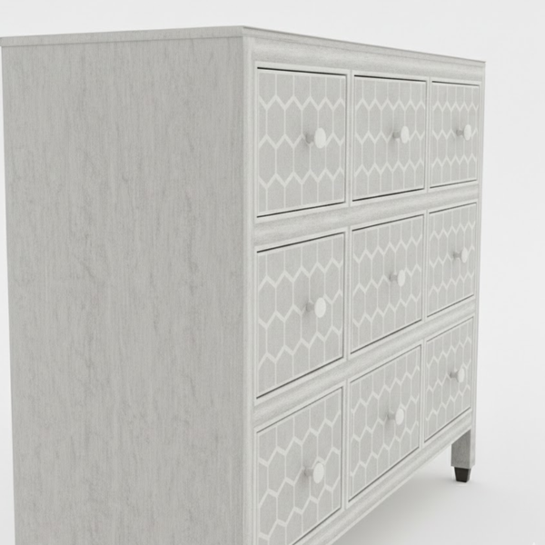 Stuttgart Acrylic Inlay Chest Of Drawers