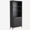 Talladega Solid Wood Black Finish Bar Cabinet