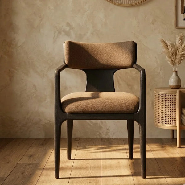 Tamborine Solid Wood Curved Arm Chair