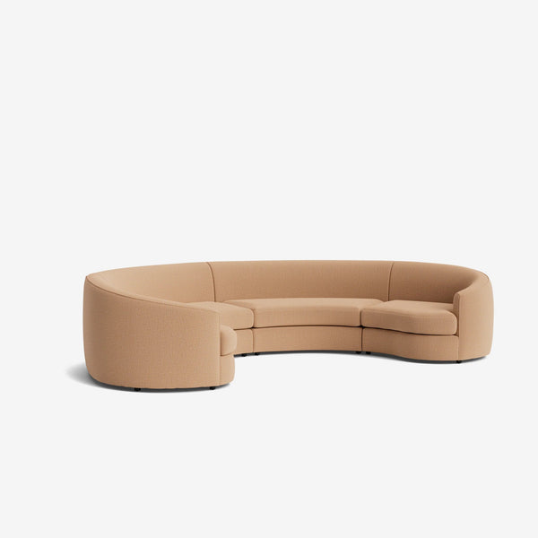 Tarapoto Solid Wood Curve Sectional Sofa
