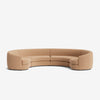 Tarapoto Solid Wood Curve Sectional Sofa