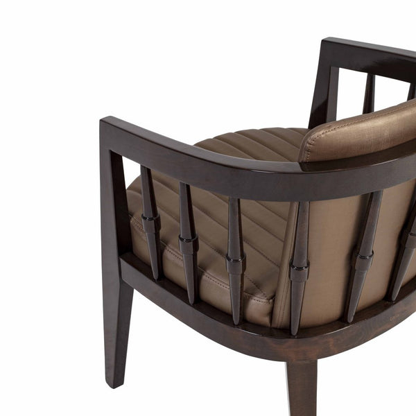 Taringa Modern Solid Wood Leather Arm Chair