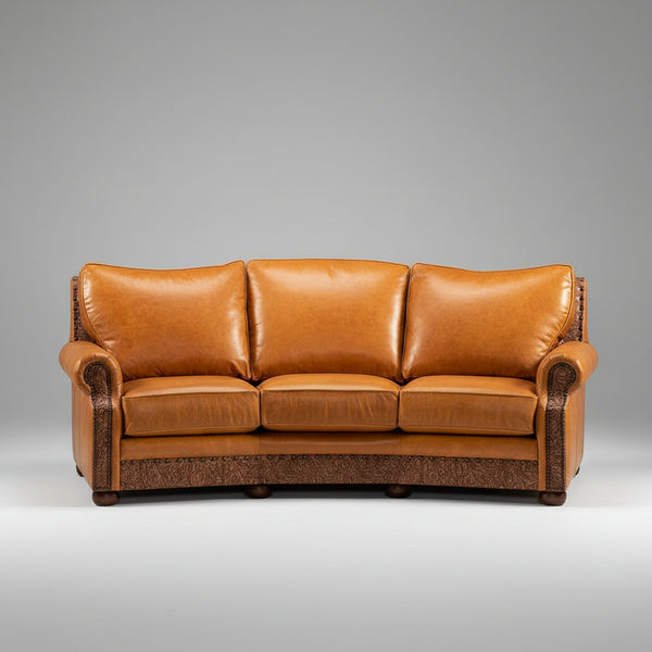 Lucerne Curved Leather Sofa