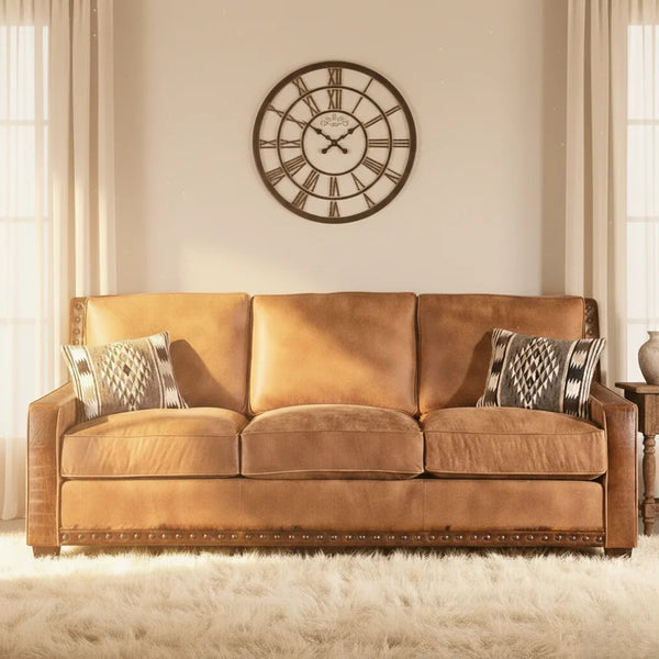The Sahara 3 Seater Leather Sofa