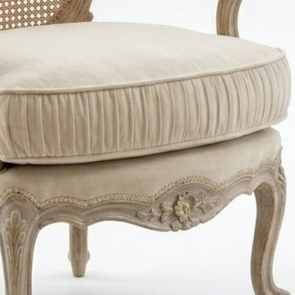 Thionville Teak Wood Rattan 1 Seater Sofa