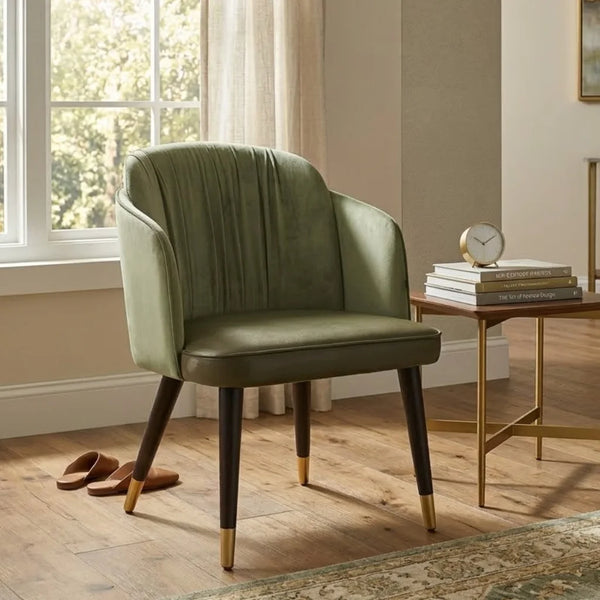 Thorneside Sheesham Wood & Velvet Arm Chair