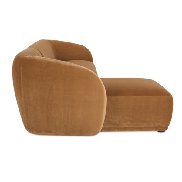 Timon Modern Curve Velvet Sectional Sofa
