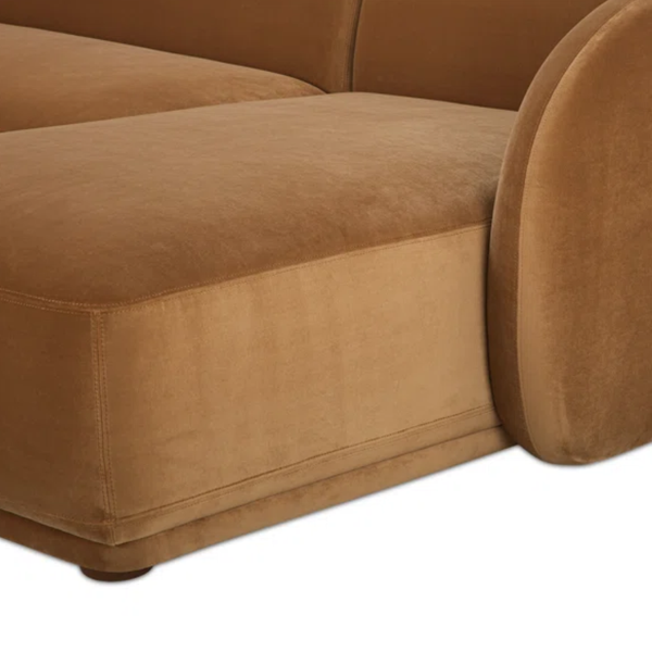 Timon Modern Curve Velvet Sectional Sofa